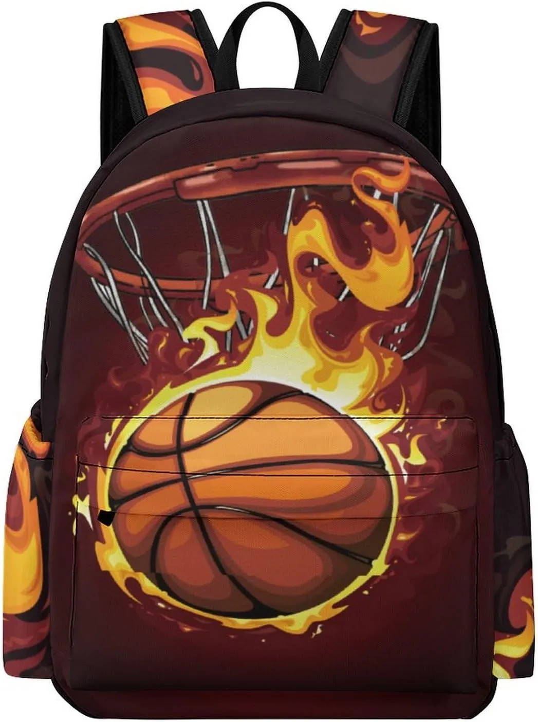 School Basketball Backpack for Boys Kids Basketball Schoolbag for Children 16 Inch Sport Bookbag Travel Backpack