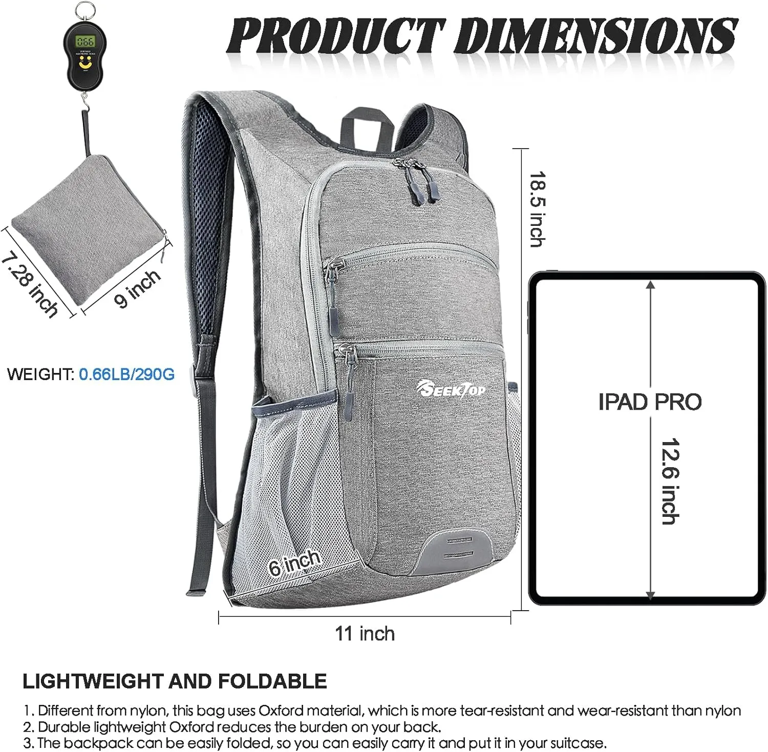 Seektop 20L Hiking Backpack Ultra Lightweight Waterproof Travel Backpack Packable Small Outdoor Bag Foldable Day Pack for Women Men