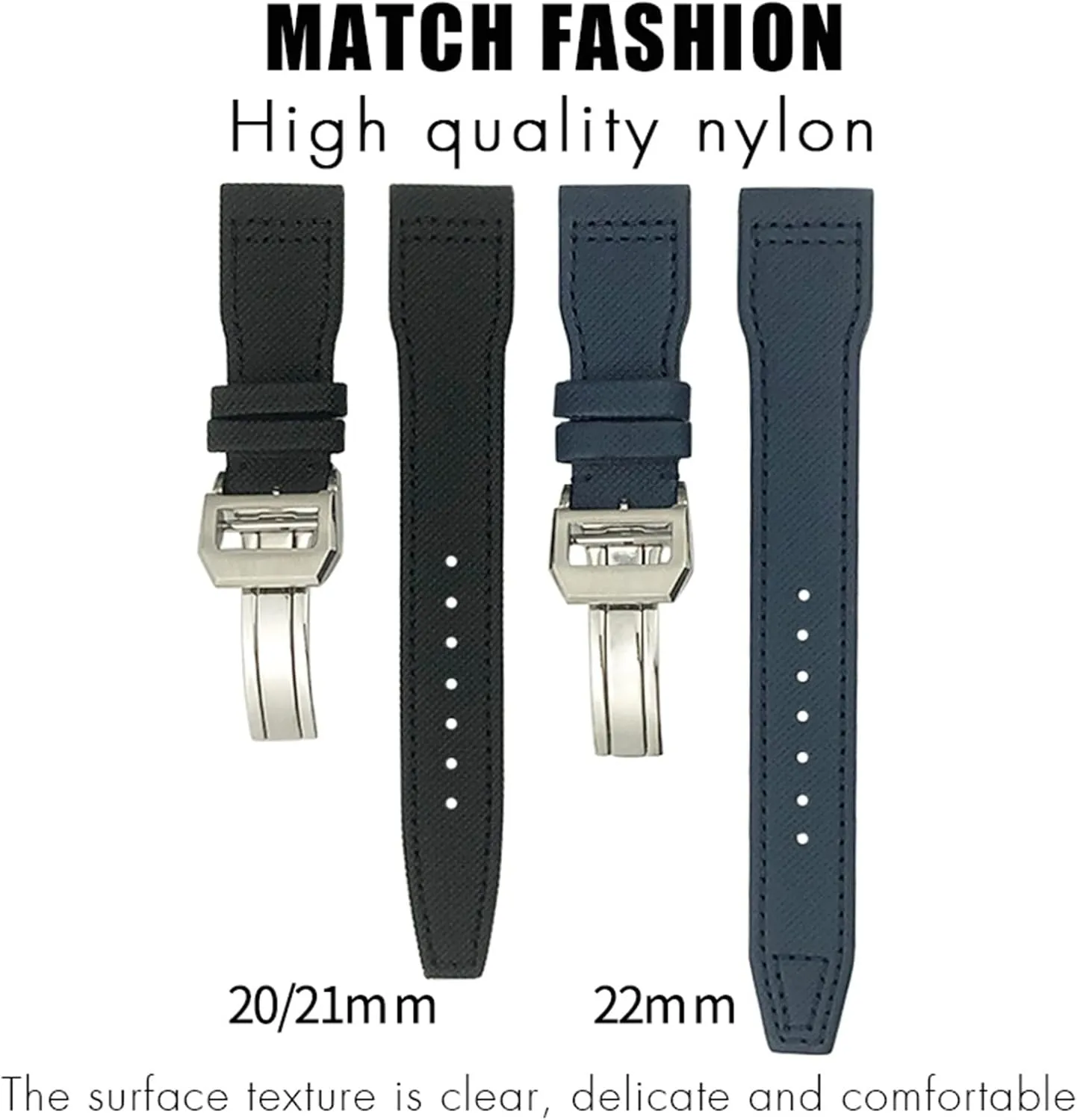 SERDAS 20mm 21mm 22mm Watch band，For IWC Le Petit Prince Big Pilot IW3777 Sport Fiber Canvas Watch Strap