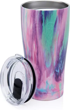 Seriously Ice Cold SIC 20 Oz. Double Wall Vacuum Insulated 18/8 Stainless Steel Travel Tumbler Mug | Powder Coated with Splash Proof BPA Free Lid | Coffee, Tea, Wine, and Cocktails (Cotton Candy)