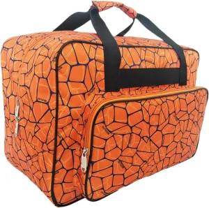 Sewing Machine Carrying Case Large Capacity Portable Nylon Tote Handbag, Orange, 46x23x32cm