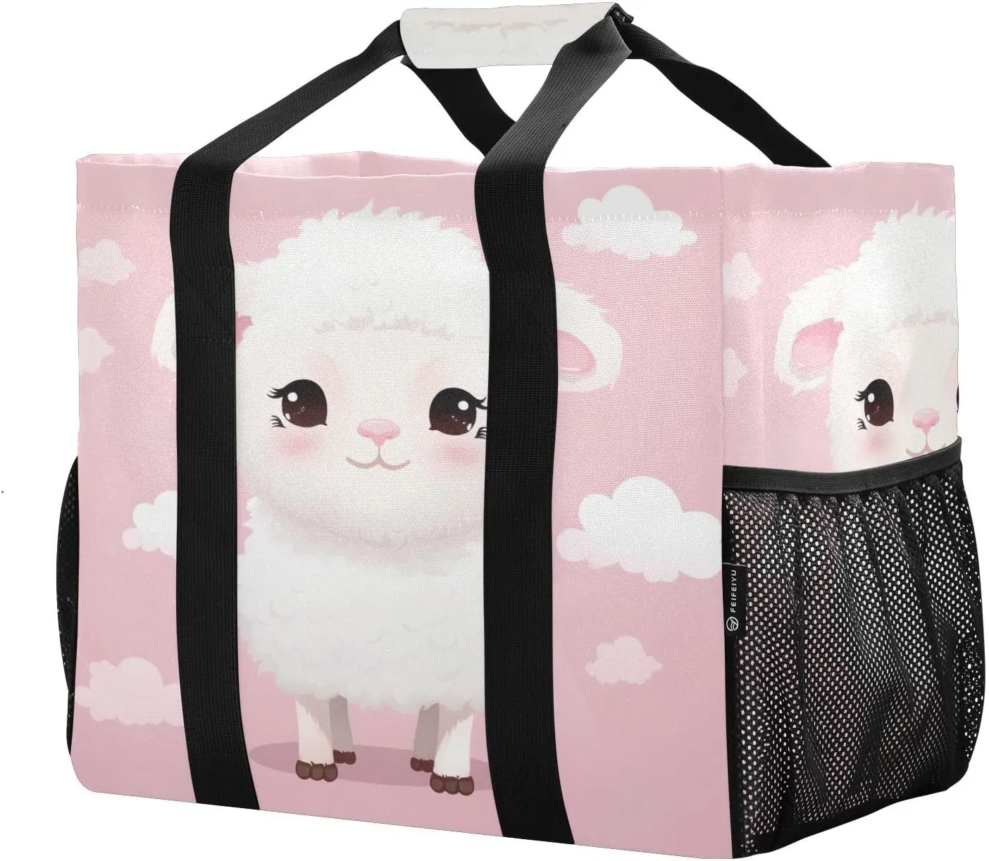 Sheep Pink Foldable Travel Duffel Bag for Men Women Waterproof Weekender Overnight Carry On Tote Bag with Comfortable Handle Hospital Bag for Airplane Sport Hospital Business Trips