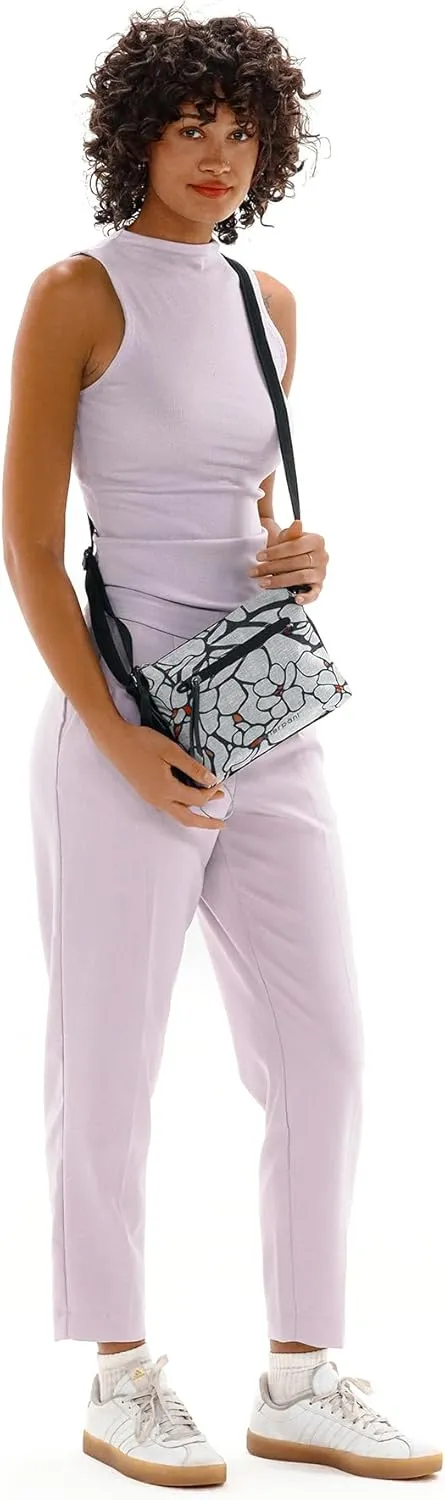 Sherpani Mei, Anti Theft Crossbody Purse, Lightweight Cross Body Bag, Fashion Trio Bag for Women with Metal Hardware