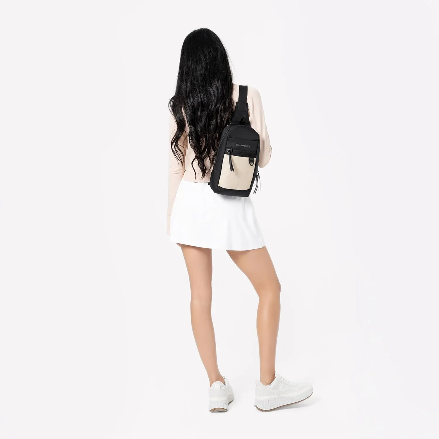 Sherpani Metro, Anti Theft Sling Bag, Sling Backpack, 5L Travel Bag, Chest Bag, Women Shoulder Sling Purse, Crossbody Backpack, Sling Pack, Metal Hardware, Travel Gift for Mothers Day 2025 (Straw)