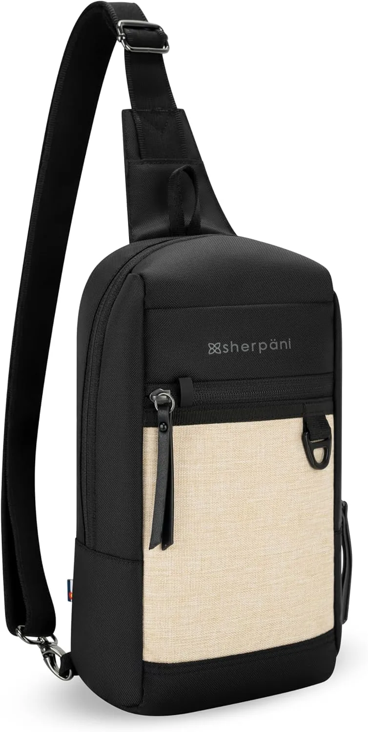 Sherpani Metro, Anti Theft Sling Bag, Sling Backpack, 5L Travel Bag, Chest Bag, Women Shoulder Sling Purse, Crossbody Backpack, Sling Pack, Metal Hardware, Travel Gift for Mothers Day 2025 (Straw)