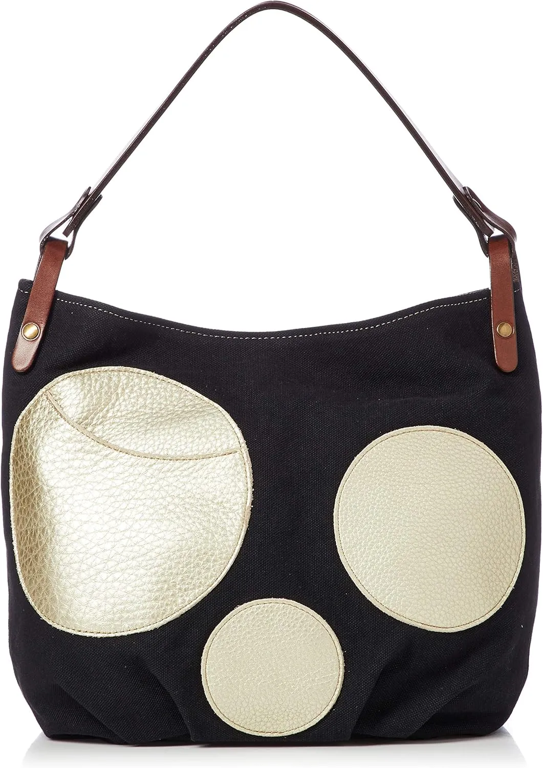Shoulder Bag (Canvas x Cowhide Leather), 3 Colors Available