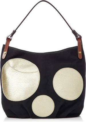 Shoulder Bag (Canvas x Cowhide Leather), 3 Colors Available