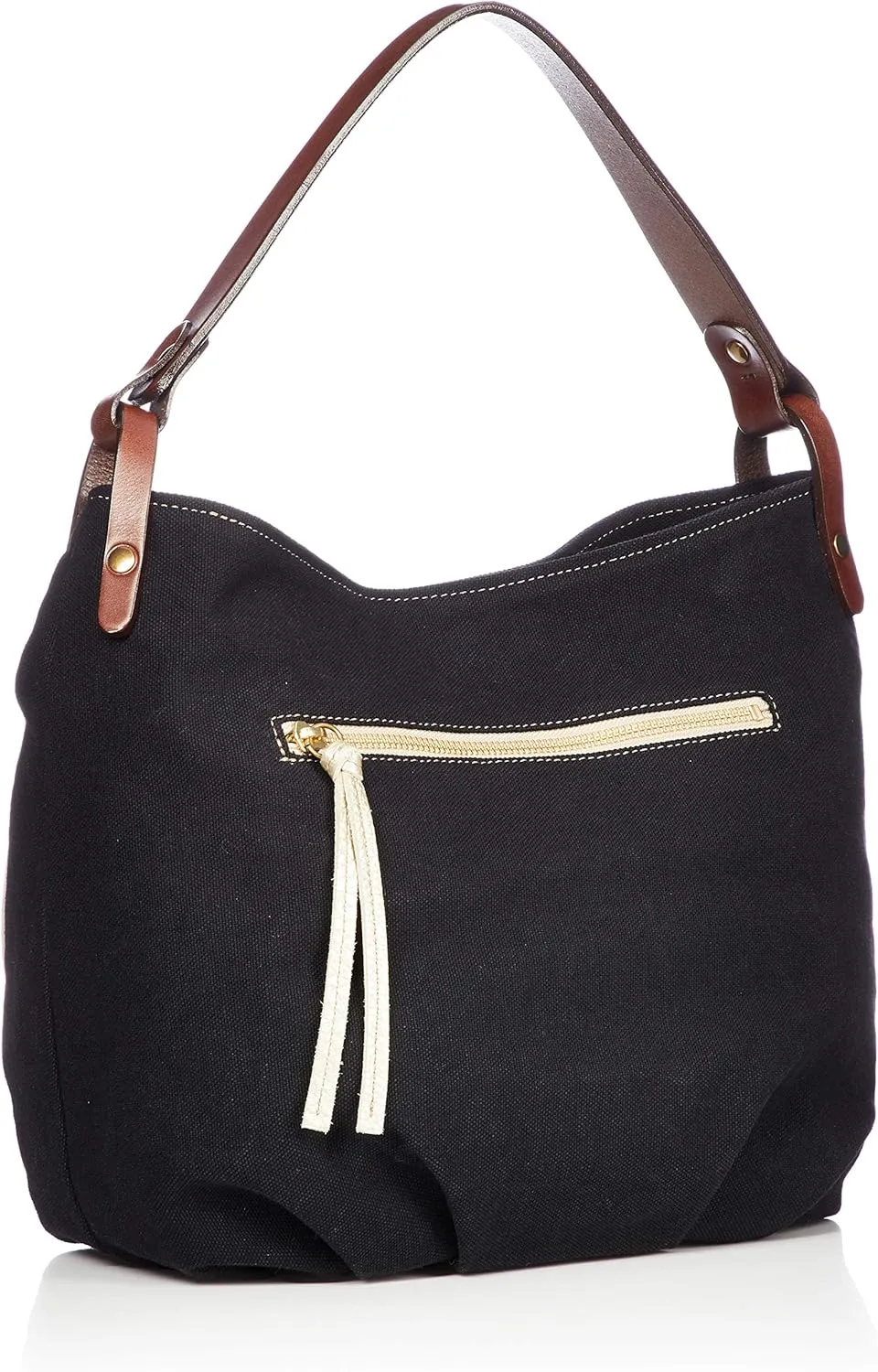 Shoulder Bag (Canvas x Cowhide Leather), 3 Colors Available