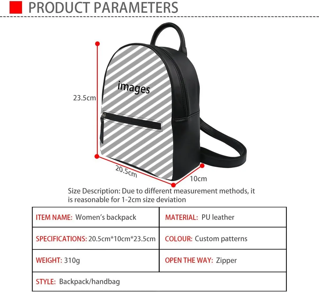 Showudesigns American Flag Deer Purse for Women Backpack Purses Leather Mini Handbag for Teen Girls Travel Shoulder Bags Patriotic Casual Daypack with Zipper Back Pack