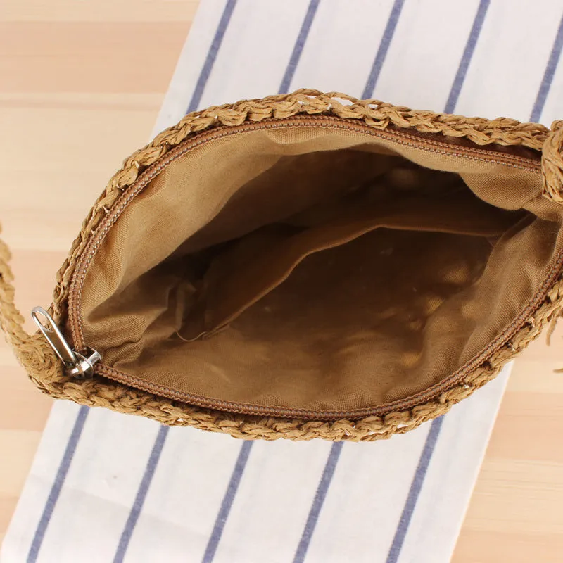 Simple Hollow Tassel Straw Hand-woven Summer Bags