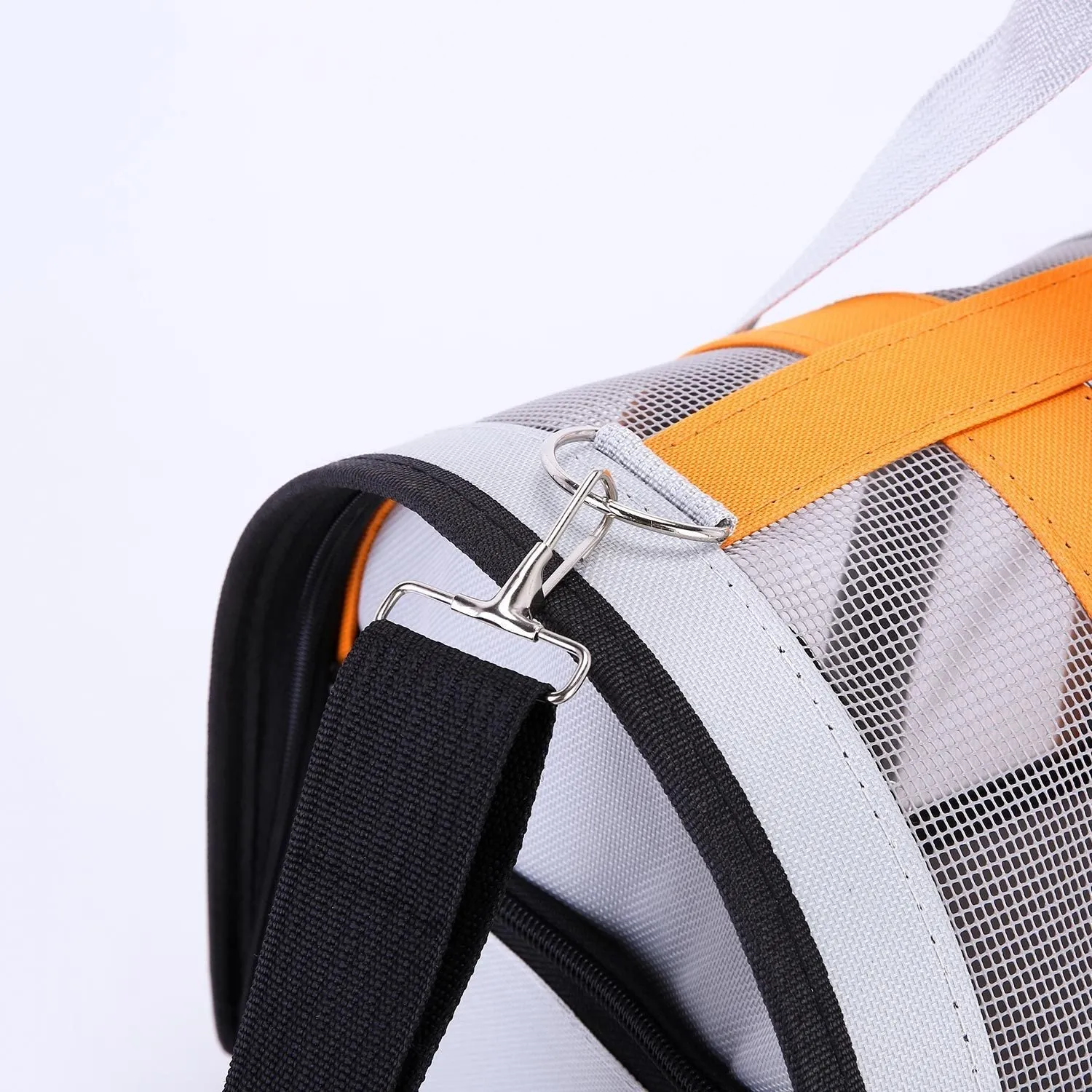 Size L Black And Blue Foldable Pet Carrier Bag - Lightweight, Breathable, and Spacious for All Seasons
