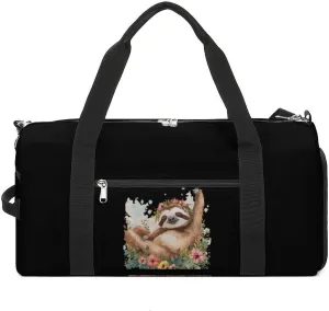 Sloth Sports Gym Bag for Men Women Travel Duffel Bag with Shoulder Strap