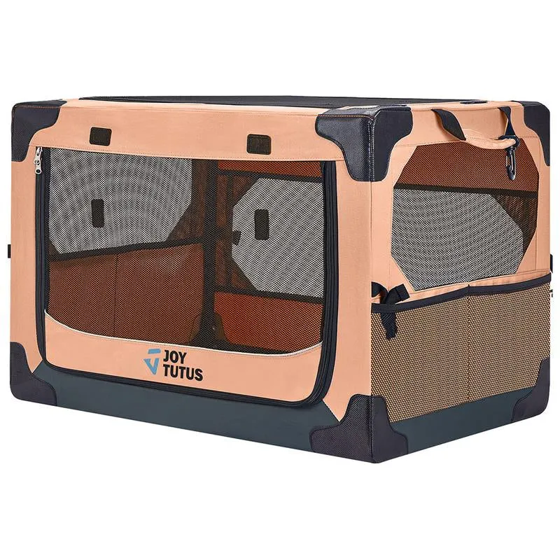Small 18 Lbs. for Car Crate Outdoor, Dogs Dual Dog Mesh and with Use Doors, Handpicked deal for to Indoor, JOYTUTUS Windows Ideal up Collapsible Carrier Clear communication