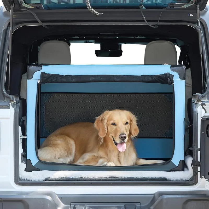 Small 18 Lbs. for Car Crate Outdoor, Dogs Dual Dog Mesh and with Use Doors, Handpicked deal for to Indoor, JOYTUTUS Windows Ideal up Collapsible Carrier Clear communication