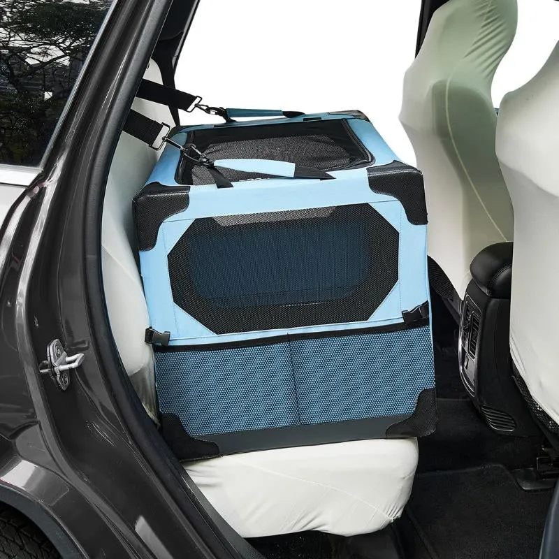 Small 18 Lbs. for Car Crate Outdoor, Dogs Dual Dog Mesh and with Use Doors, Handpicked deal for to Indoor, JOYTUTUS Windows Ideal up Collapsible Carrier Clear communication