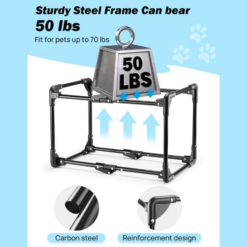 Small 18 Lbs. for Car Crate Outdoor, Dogs Dual Dog Mesh and with Use Doors, Handpicked deal for to Indoor, JOYTUTUS Windows Ideal up Collapsible Carrier Clear communication