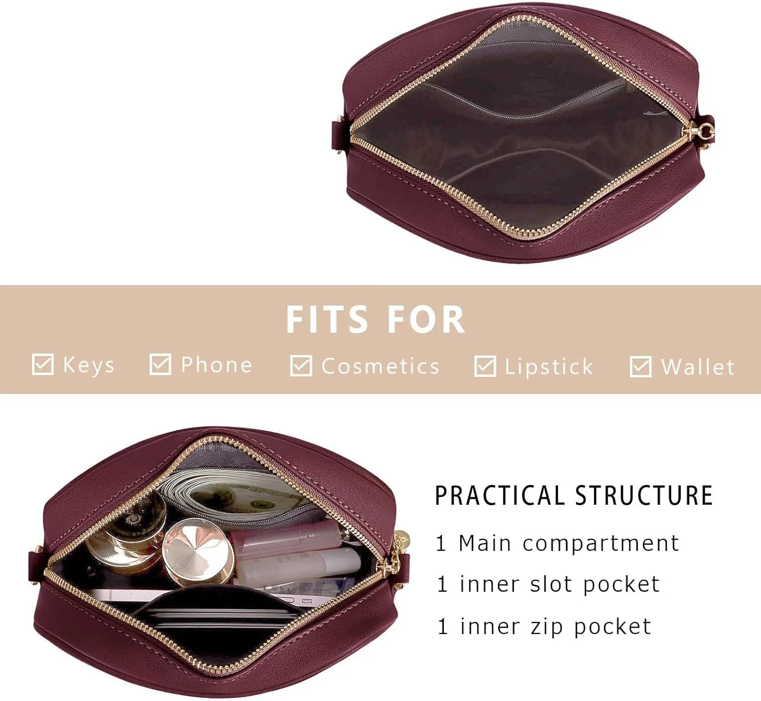 Small Crossbody Purses for Women Quilted Crossbody Shoulder Handbags Trendy Clutch Purse Camera Bag