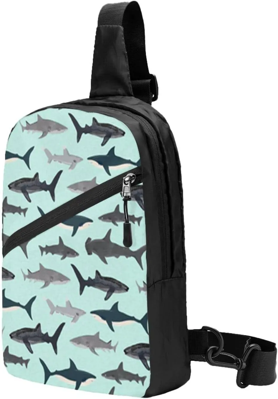 Small Crossbody Sling Backpack Anti Theft Backpack For Traveling Chest Shark Shoulder Bag For Men Women