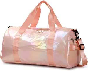 Small Gym Bag for Women with Shoes Compartment and Wet Pocket, Duffle Bag for Travel, Gifts for Daughter (Pink)