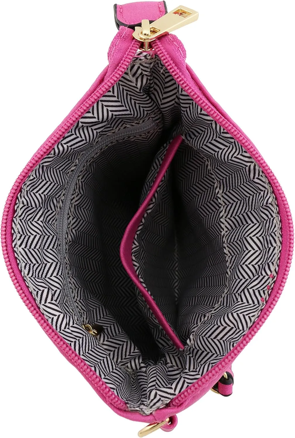 Small Lightweight Shoulder Bag for Women, Mini Multi Zipper Pocket Crossbody Handbag with Adjustable strap