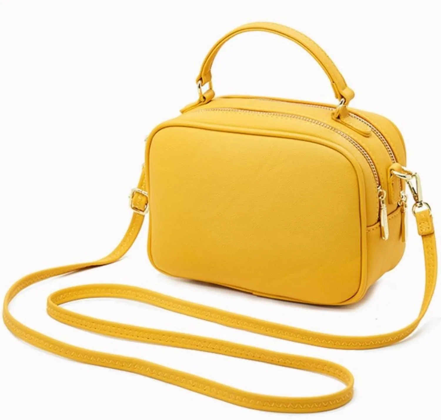Small Top Handle Satchel Crossbody Bags for Women Cute Purses Vegan Leather Handbags Messenger Waterproof Candy Color Purse