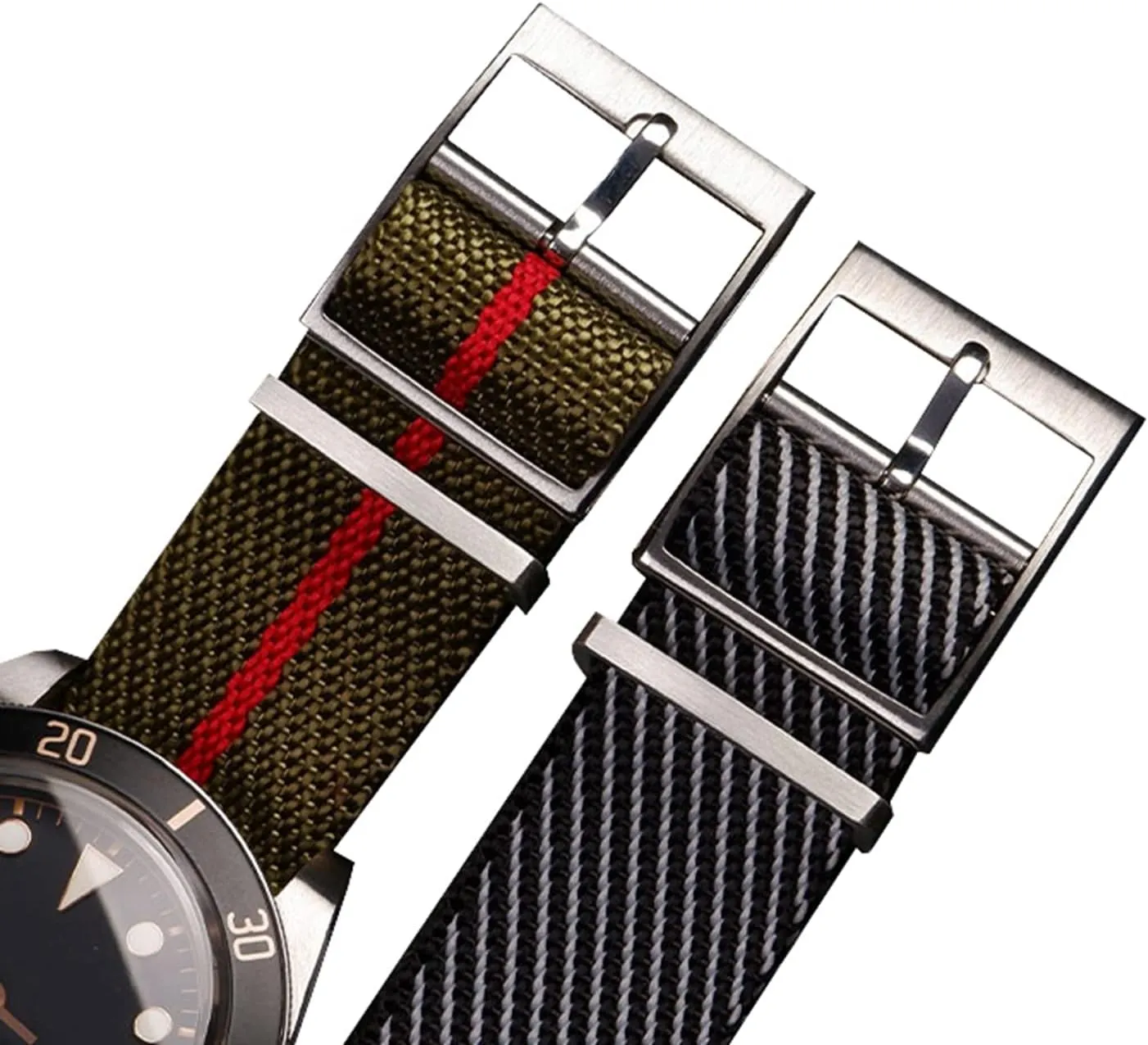 Smartwatch Bands,Universal Strap,20-22mm Skin Friendly High Density Woven Nylon Canvas Watchbands Men Wear-Resistant Watch Strap Bracelet Replacement