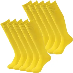 Soccer Baseball Softball Socks,Three street Unisex Knee High Solid Sport Tube Compression Football Socks 2-10 Pairs