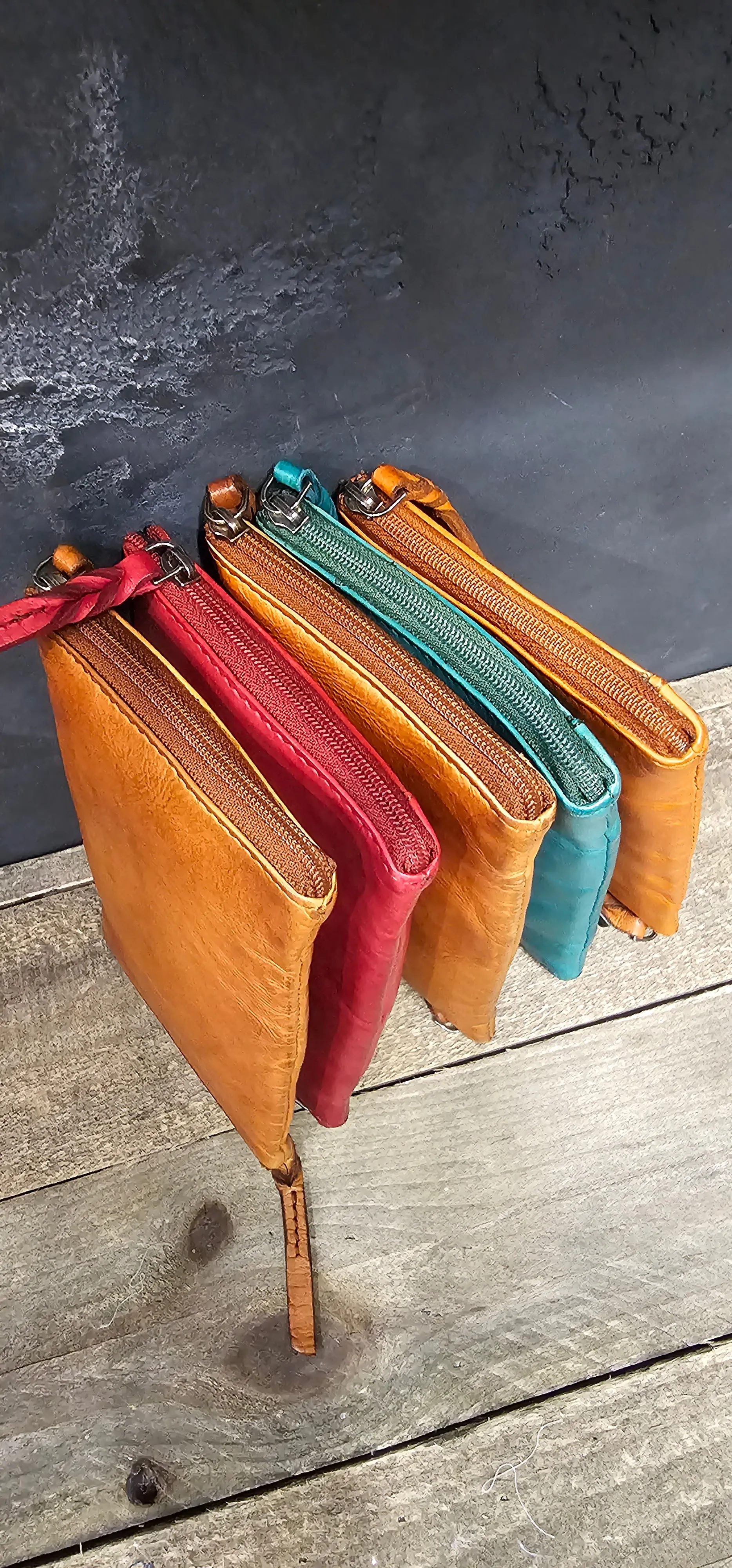 Soft Vintage Leather Optical/Phone Case - Tangerine