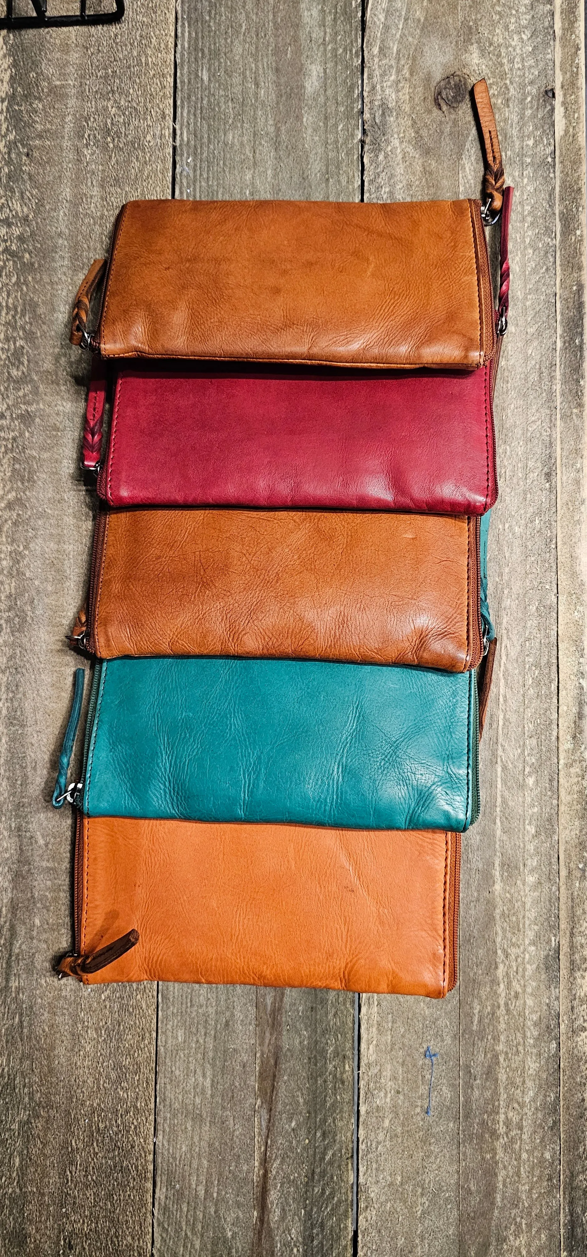 Soft Vintage Leather Optical/Phone Case - Tangerine