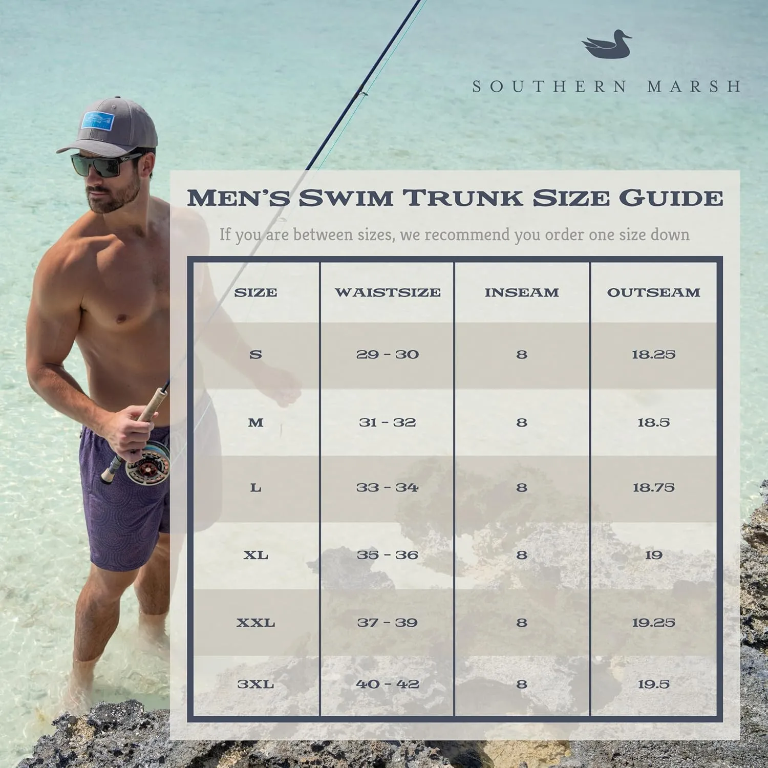 Southern Marsh Shoals Seawash Swim Trunk - Mayan Watercolor