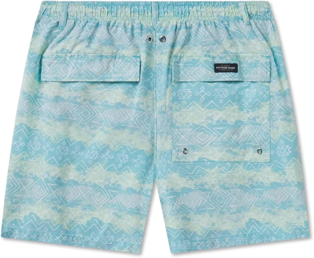 Southern Marsh Shoals Seawash Swim Trunk - Mayan Watercolor