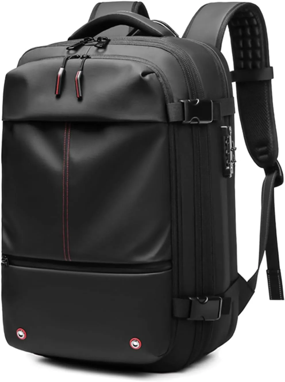Spacevac Classic, Spacevac Pro Backpack, Personal Item Travel Backpack Pro, Carry on Bag, Water Resistant and Anti Theft, Ideal for Travel and Camping (Black)