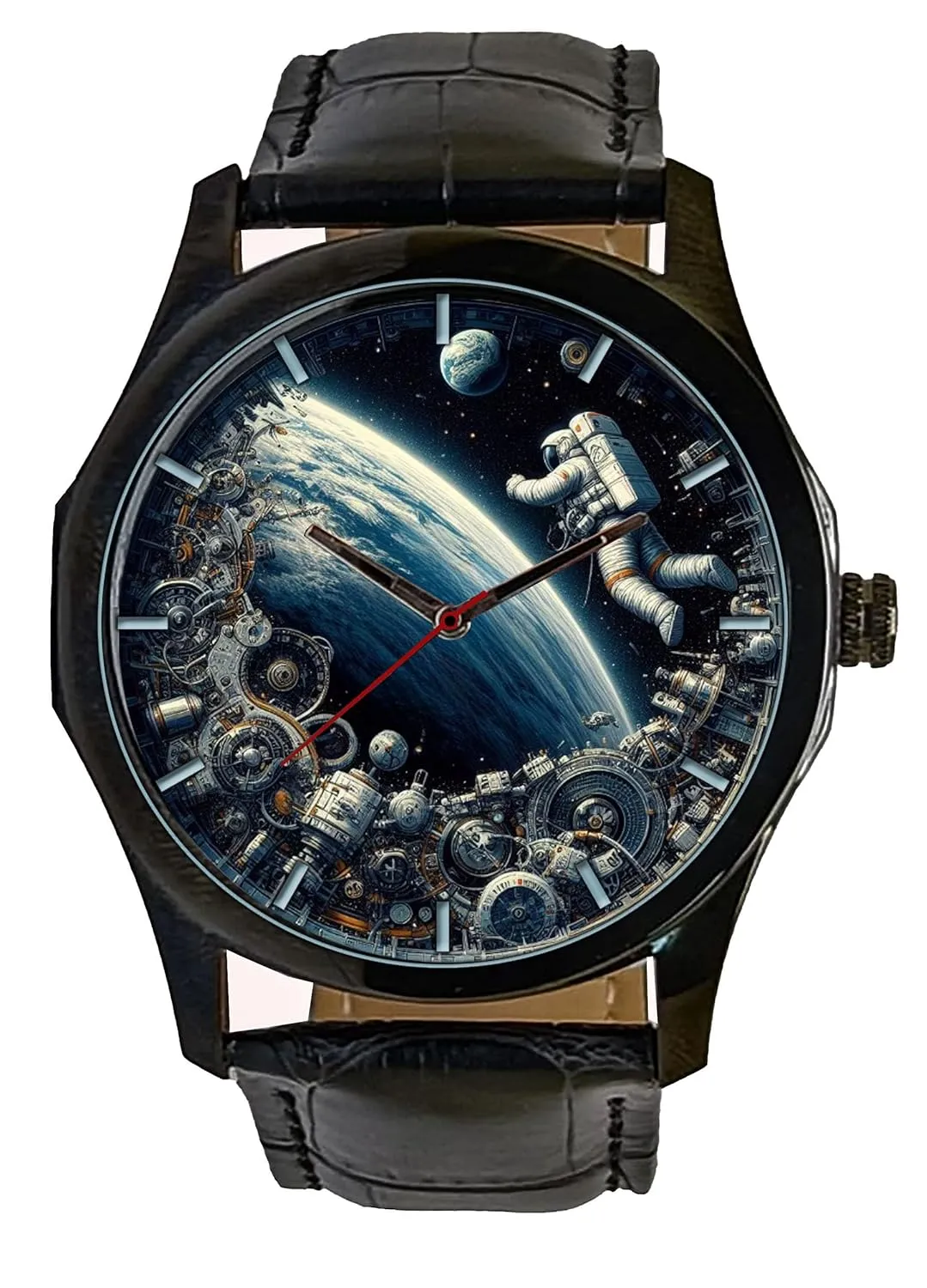 Spacewalk in Earth Orbit Beautiful Colors Astronaut Art Solid Brass Collectible Steampunk Art Watch