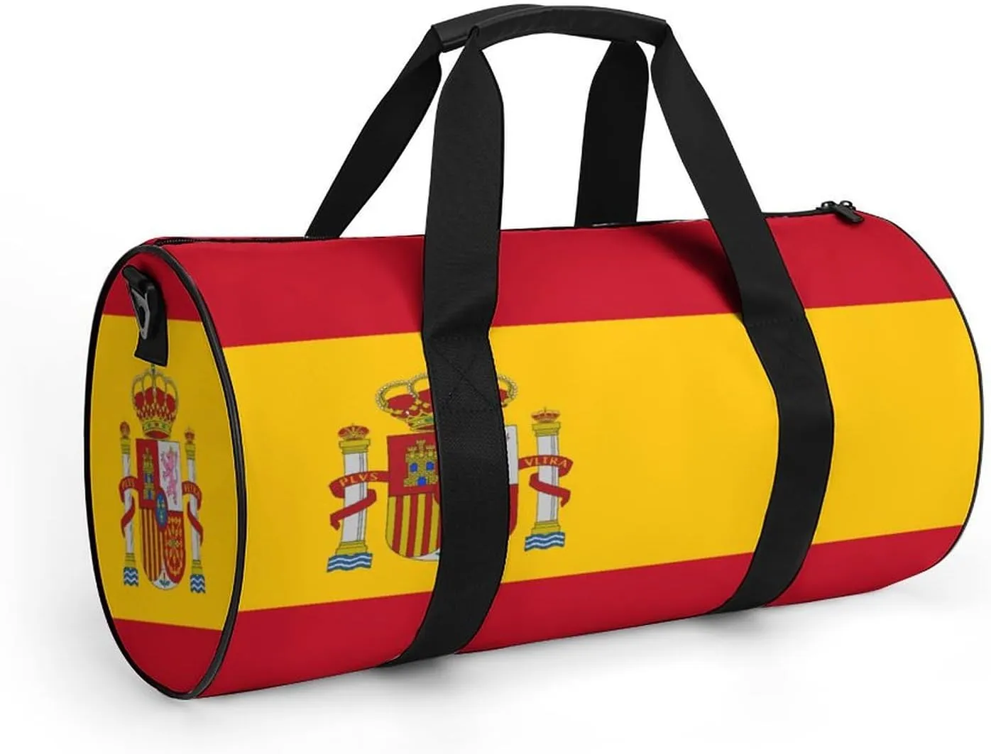 Spain Flag Waterproof Sports Duffel Bag with Dry Wet Separation for Gym Beach Travel