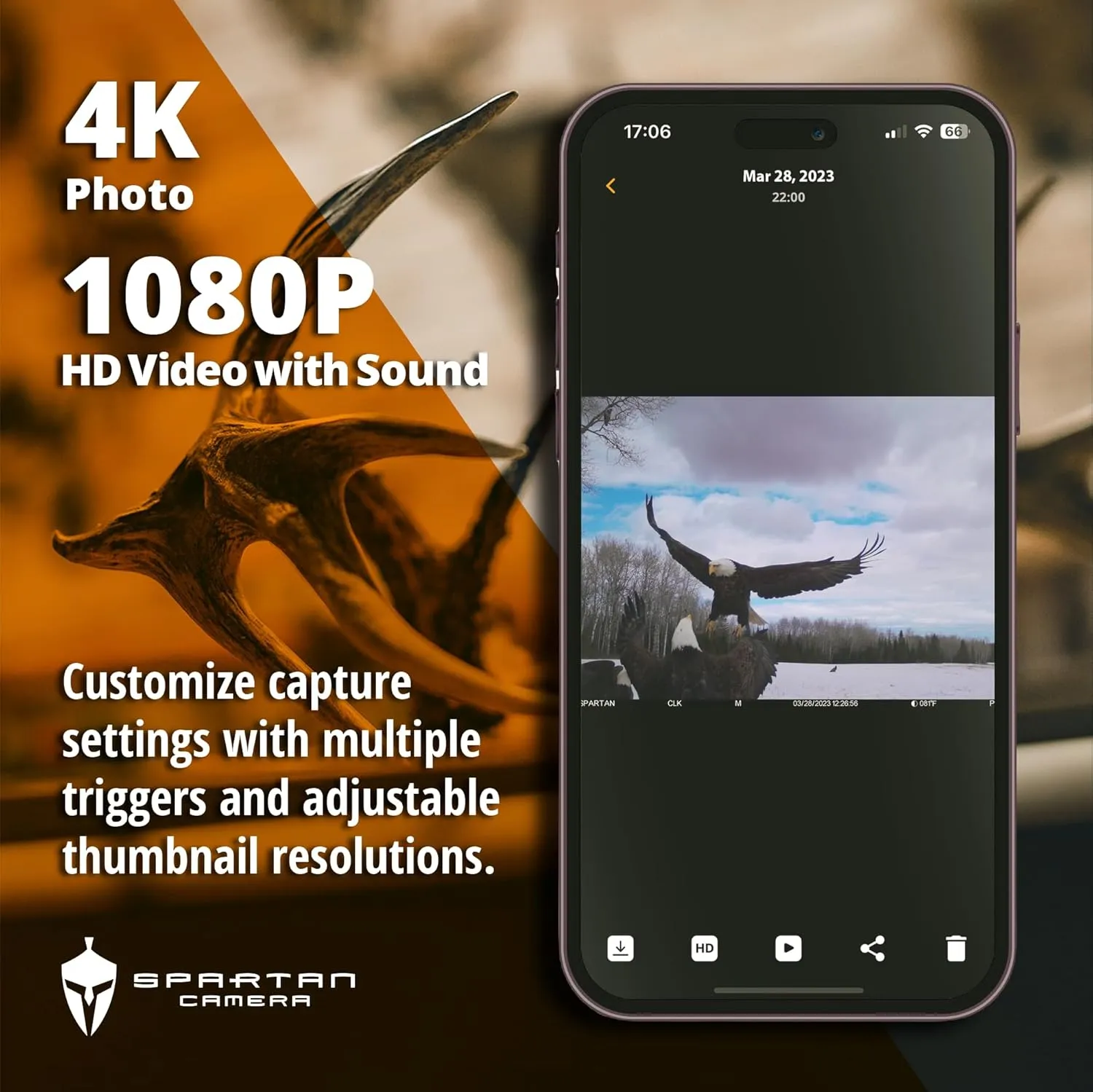 Spartan Camera GoLive 4G LTE Trail Camera, Free Roaming in US, Live-Streaming, Anti-Theft GPS, On-Demand Image&Video Capture,Real-time Updates,Built-in Lithium Battery,Blackout
