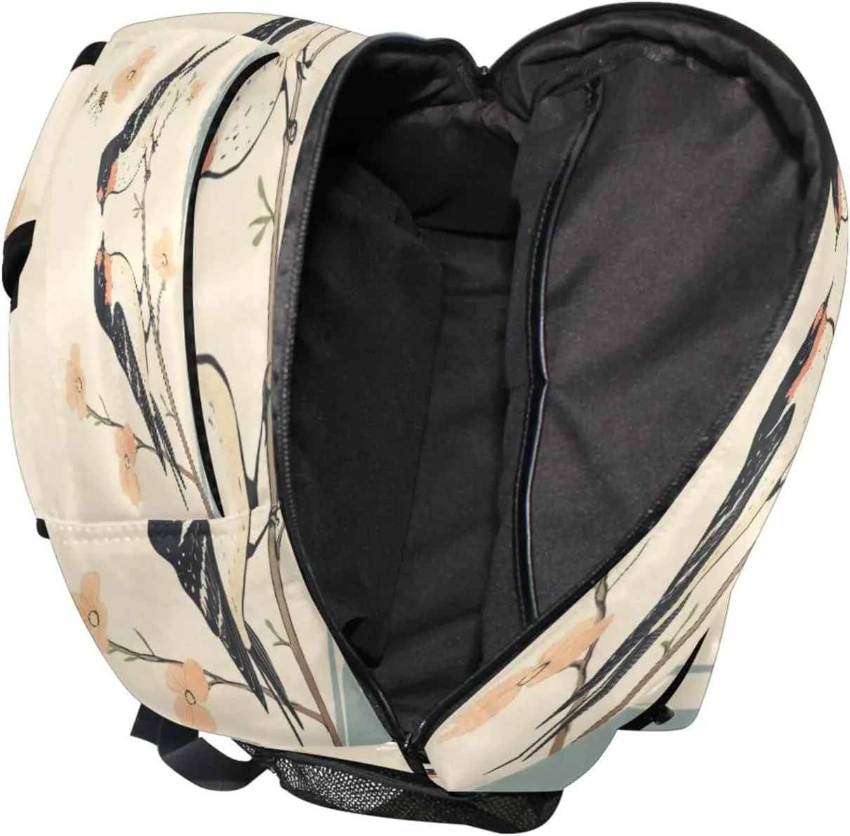 Sport Backpack for Teens Boys Girls Waterproof Stylish Travel Bags with Chest Strap for Business Work College Travel Trip Cartoon Barn Swallow Birds A River