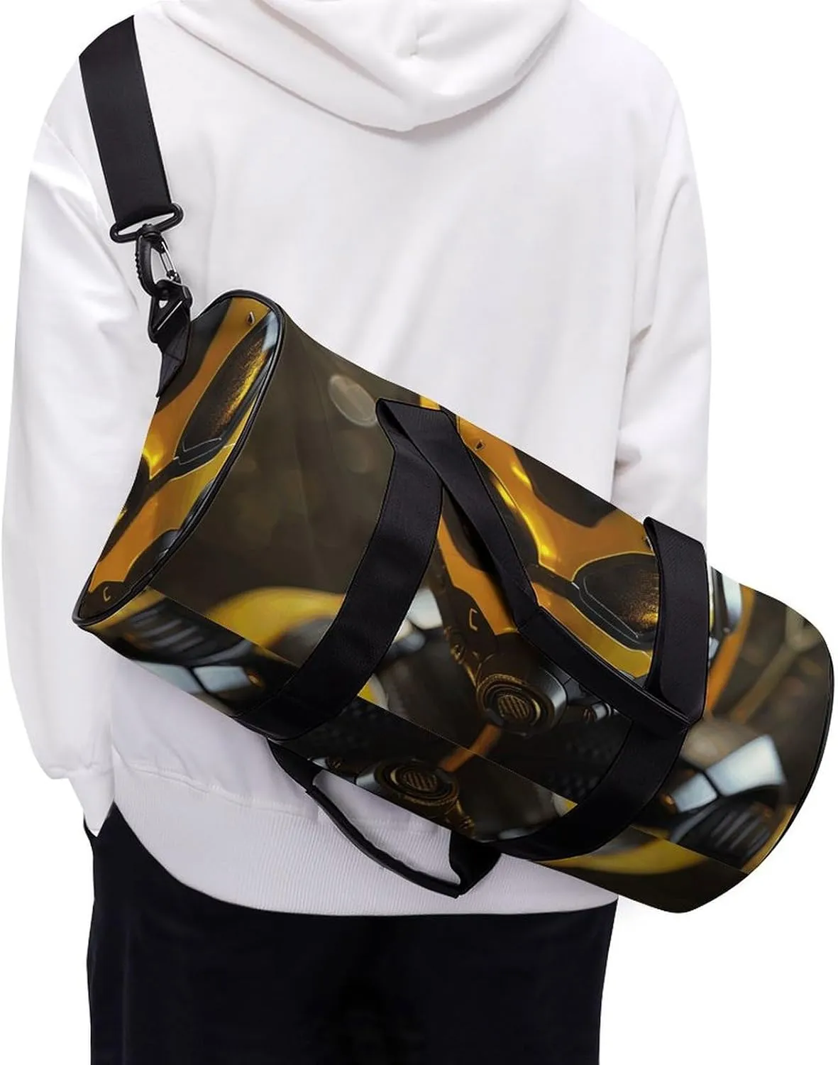 Sports Gym Bag for Women Men Travel Duffel Bag Cartoon Rendering Style Weekender Bag Canvas Carry on Overnight Bag for Travel Swimming Fitness Workout Sports Duffle Bag, 17.7in/9in/9in