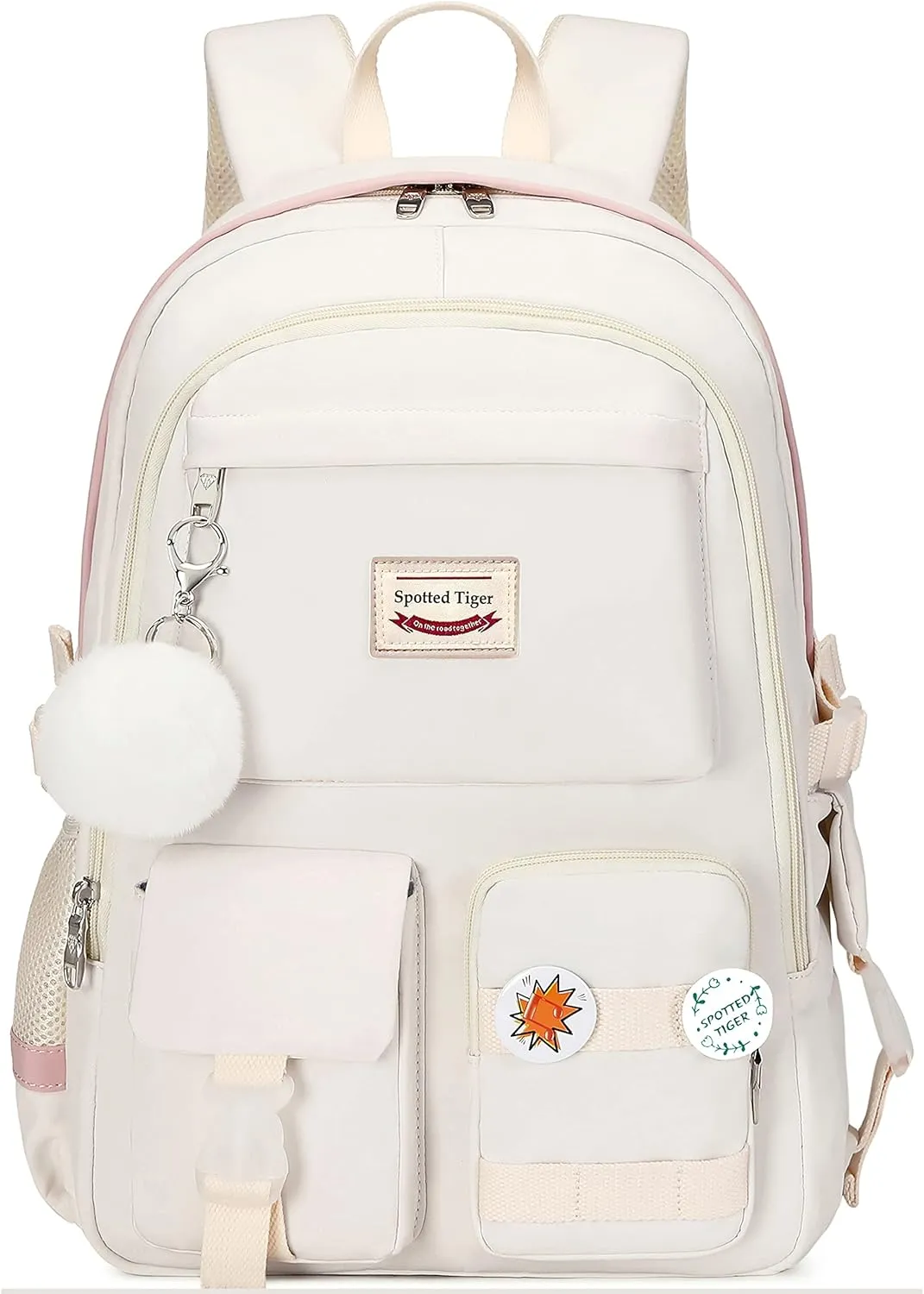 Spotted Tiger School Backpack for Girls Backpack with Lunch Box Anime Bookbag School Bag Kawaii Backpack Set for Teen Girls
