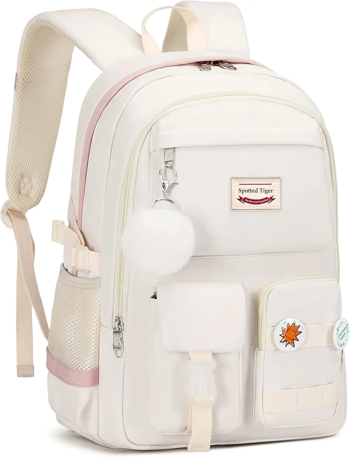 Spotted Tiger School Backpack for Girls Backpack with Lunch Box Anime Bookbag School Bag Kawaii Backpack Set for Teen Girls