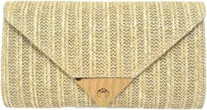 Spring-Summer 2025 Women's Straw Crossbody Bag – Minimalist Retro Clutch Purse, Boho Woven Handheld Shoulder Bag