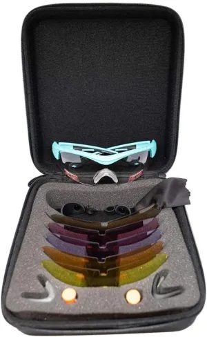 SSP Eyewear Methow Kit, RX-Able Shooting Glasses, 6 Lenses with Teal Frames