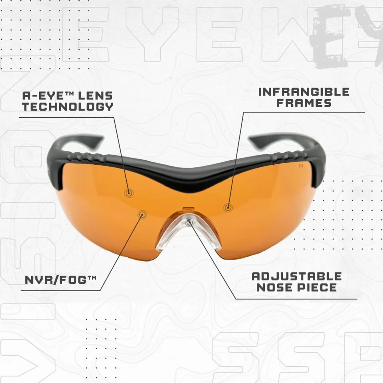 SSP Eyewear Methow Kit, RX-Able Shooting Glasses, 6 Lenses with Teal Frames