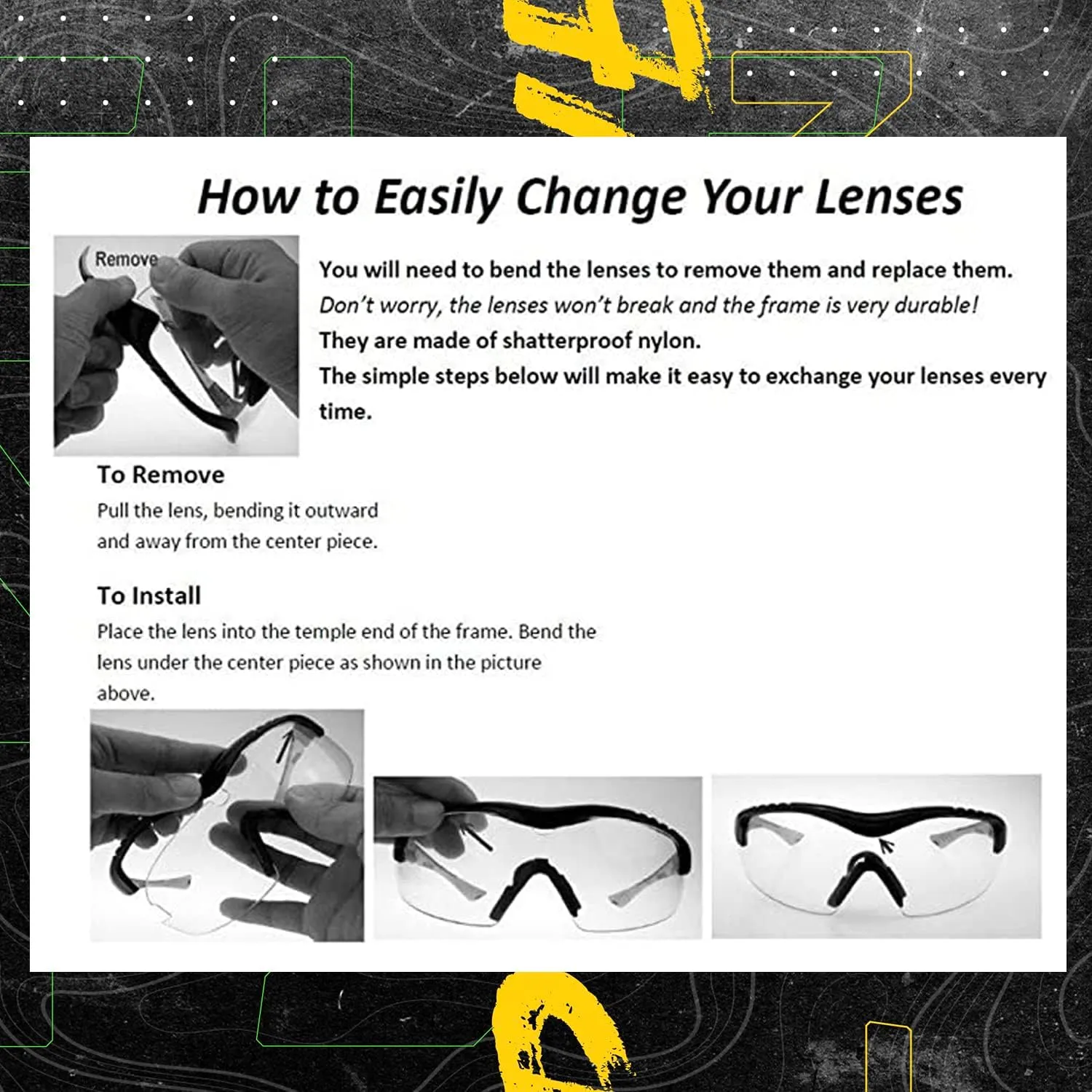 SSP Eyewear Methow Kit, RX-Able Shooting Glasses, 6 Lenses with Teal Frames