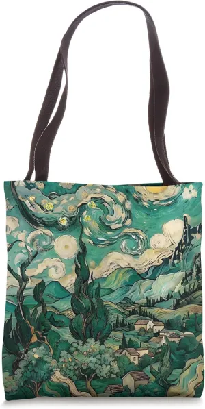 Starry Night Impressionist Enchantment of Whirling Skies Tote Bag