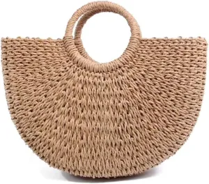 Straw Bag Womens Handbag Handwoven Large Straw Beach Tote Bag Vacation Summer Beach bag Straw Purse