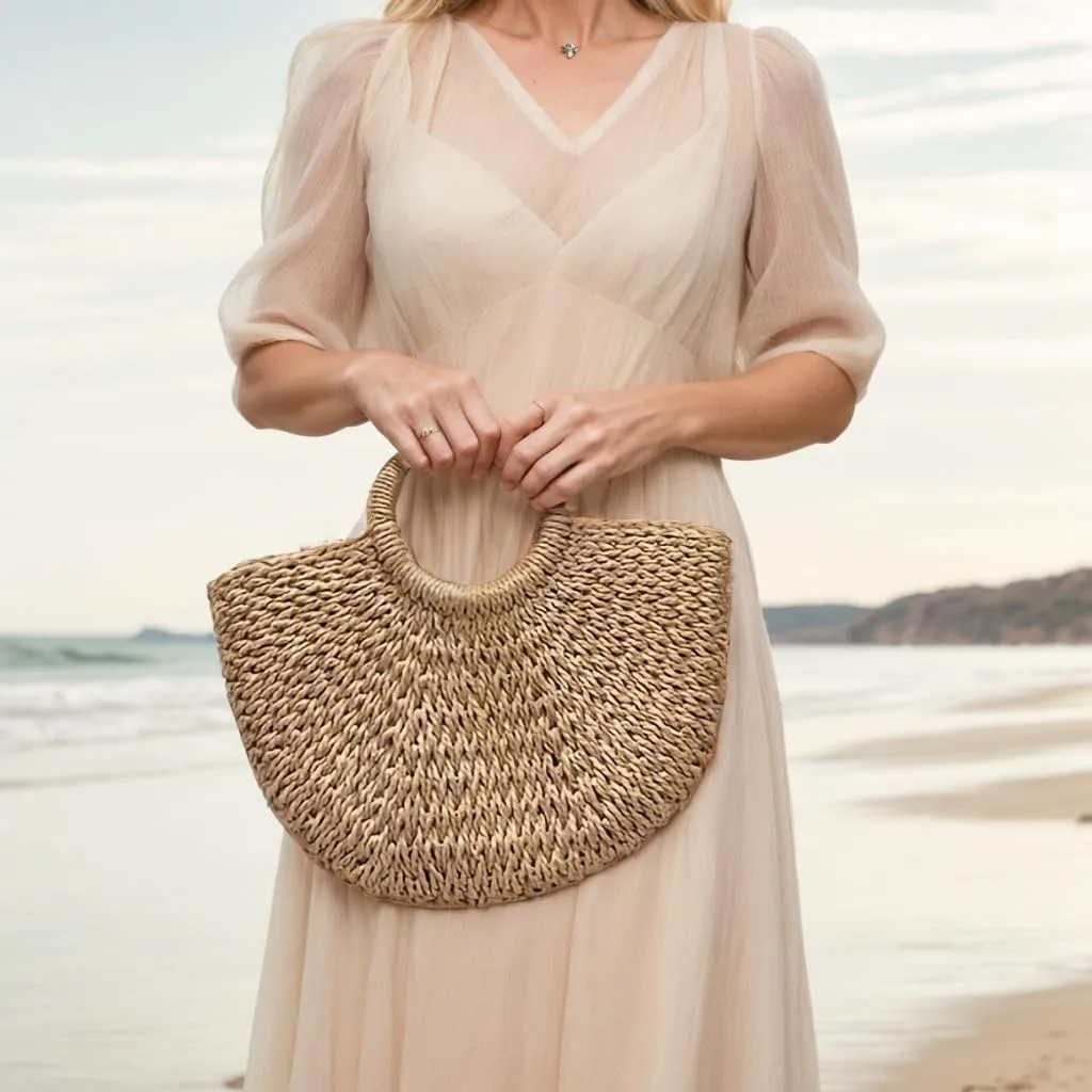 Straw Bag Womens Handbag Handwoven Large Straw Beach Tote Bag Vacation Summer Beach bag Straw Purse