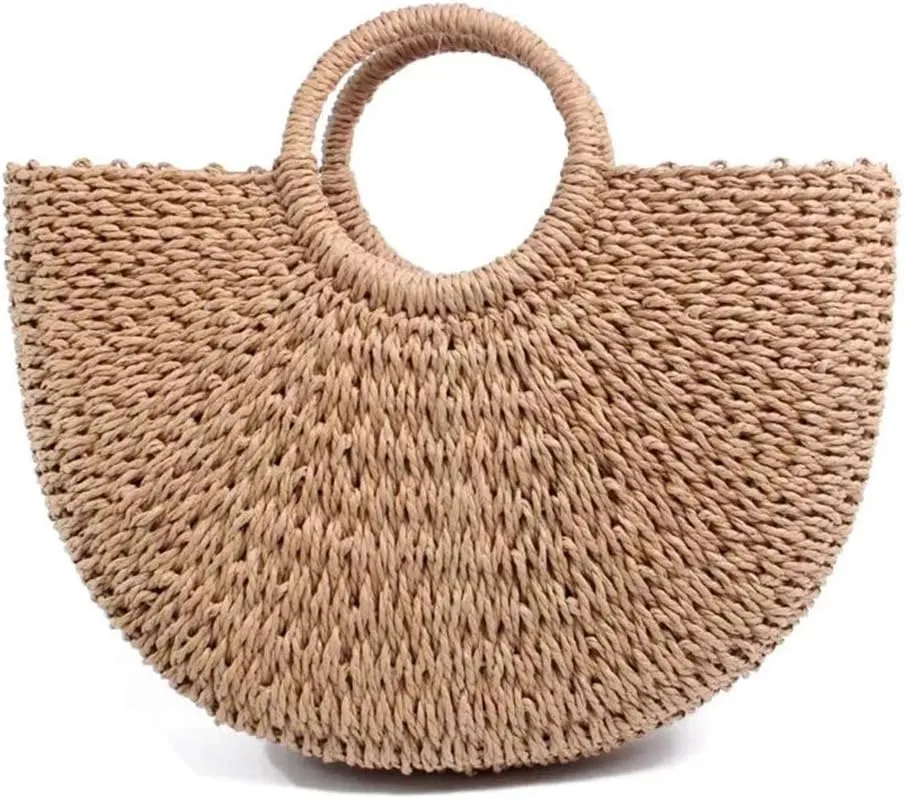 Straw Bag Womens Handbag Handwoven Large Straw Beach Tote Bag Vacation Summer Beach bag Straw Purse