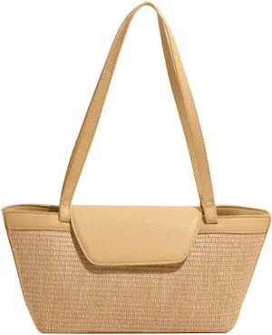 Straw Beach Tote Bag Large Summer Boho Woven Bags Rattan Handmade Shoulder Handbags for Women