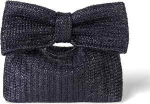 Straw Clutch Purse for Women, Bow Woven Beach Bag, Summer Evening Purse Vacation Handbag Tote Purse