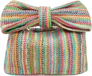 Straw Clutch Purses for Women Summer Woven Beach Purse Raffia Handbag Vacation Tote